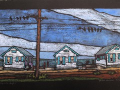 Days on the Bay  black line 12 x 22