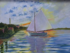 Monet on the Bay 11x14 oil on masonite