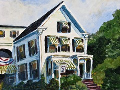 Sunset Inn  11x14 acrylic on panel